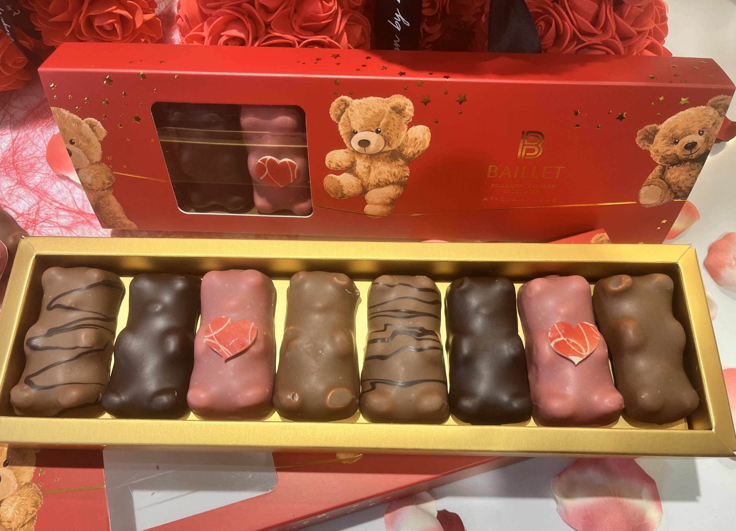 Boite oursons guimauve St Valentin
